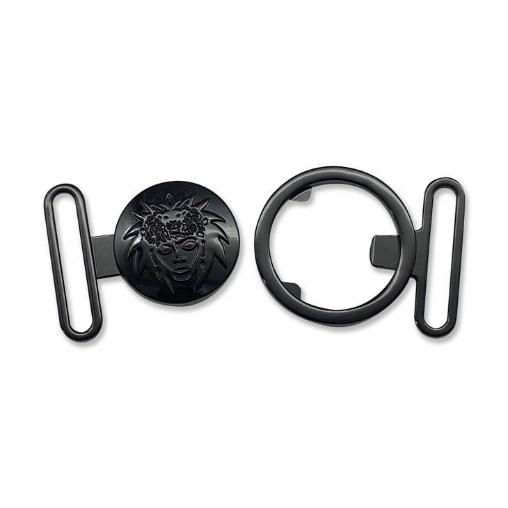 Black Carved Sun Goddess Interlocking Buckle factory