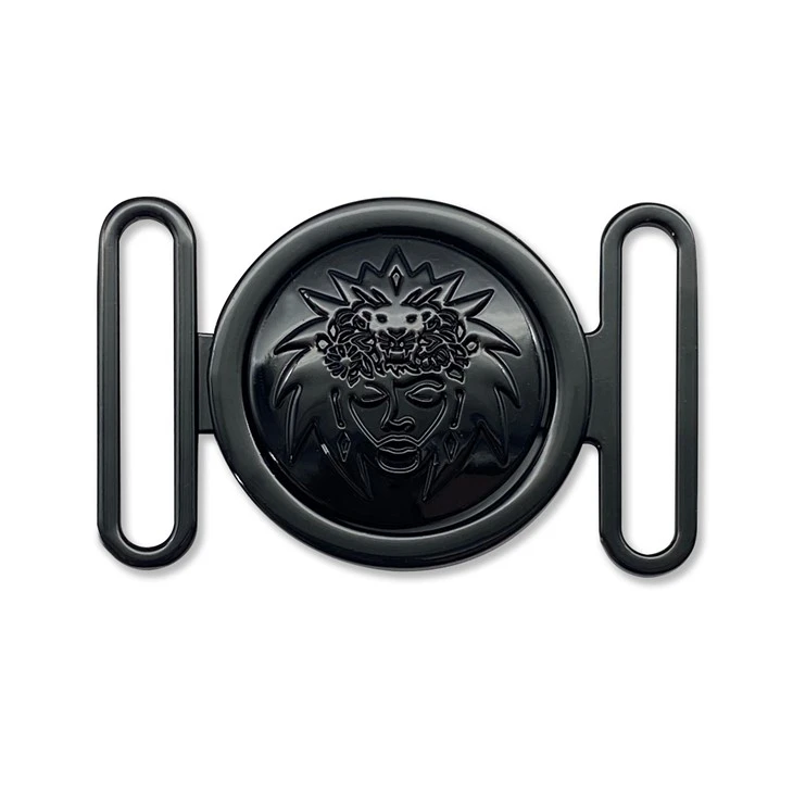 Black Carved Sun Goddess Interlocking Buckle suppliers