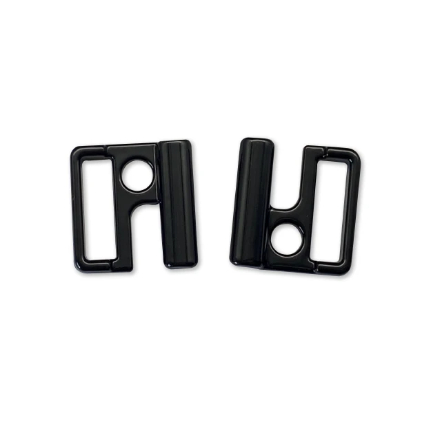 Black Zinc Alloy Buckle Hook Eye Closure Custom Logo factory