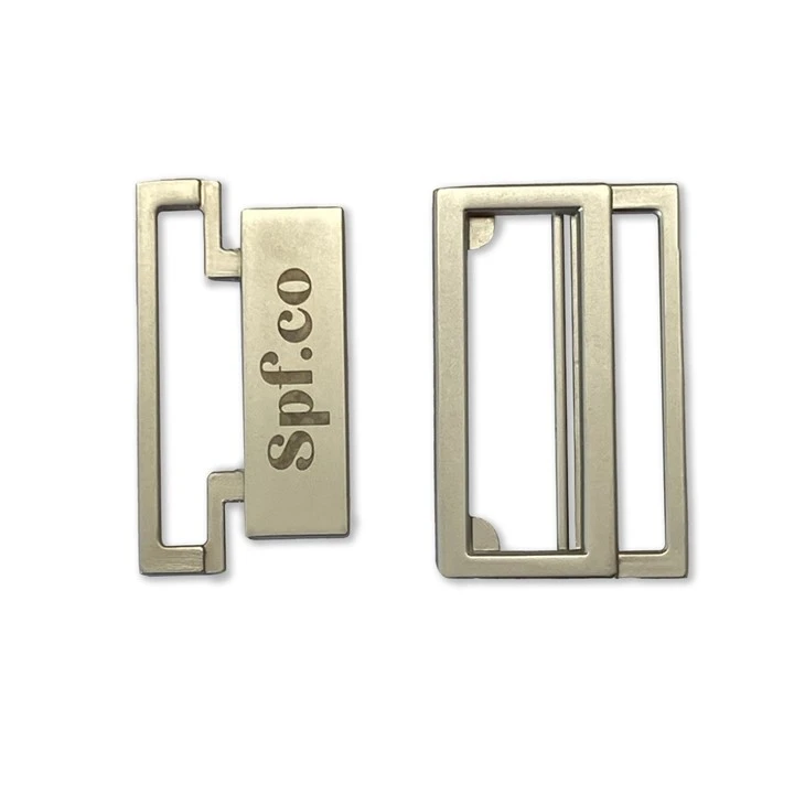 Matte Zinc Alloy Metal Slide Buckle Custom Logo suppliers